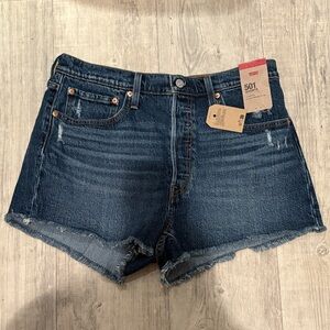 Levi’s 501 Shorts Dark Wash Denim Jean Shorts